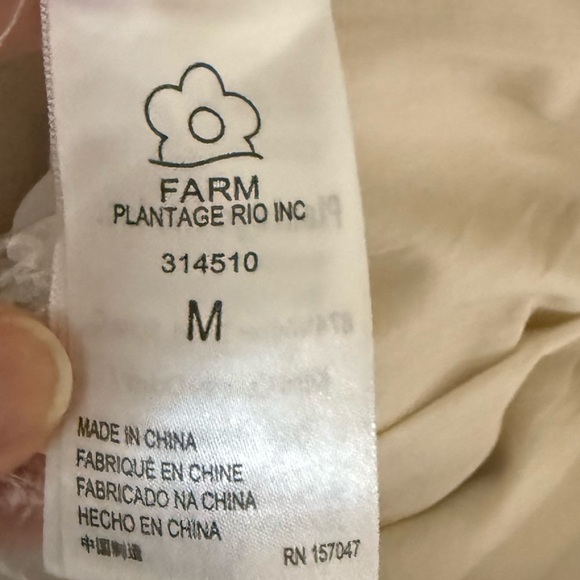 Anthropologie x Farm Rio Tan Linen Wide Leg Pants Medium - Picture 10 of 13